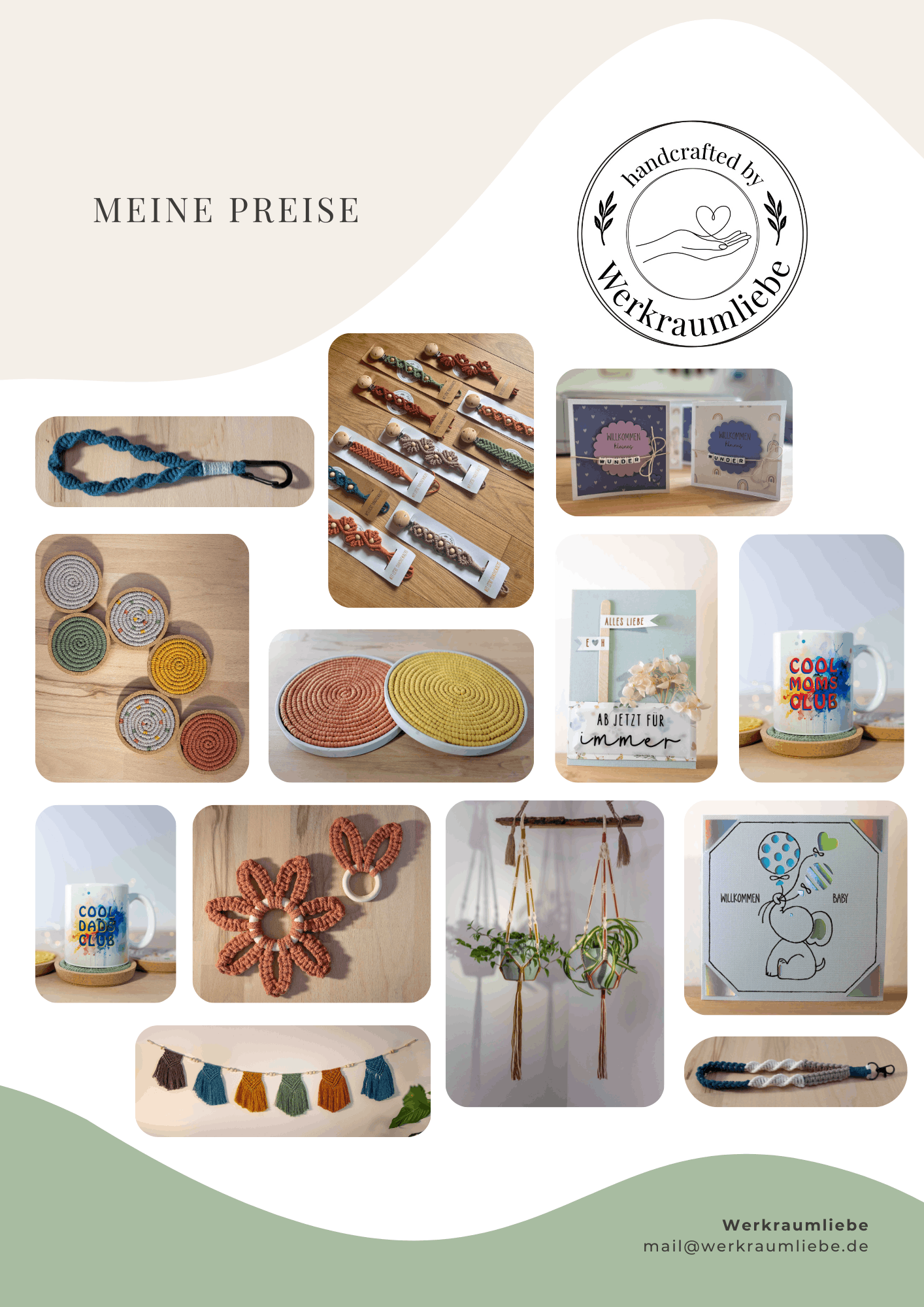 Preisliste Werkraumliebe Dagny Hilpert personalisiert handgemacht