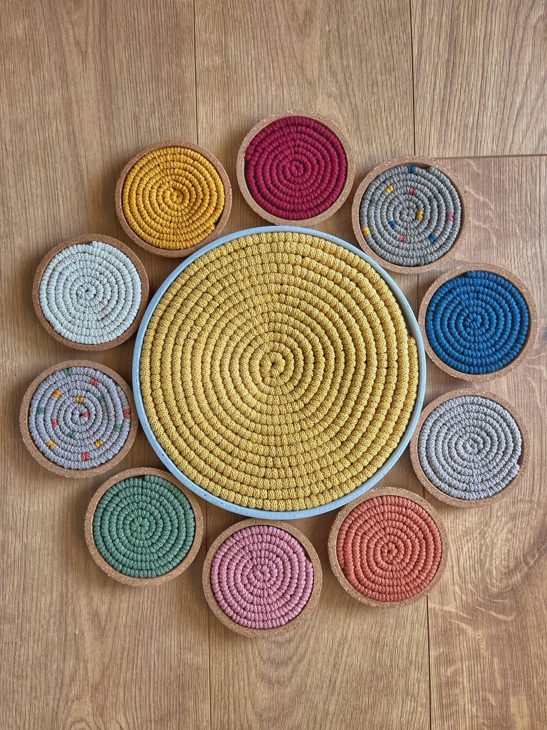 Makramee Workshop, Produkt Untersetzer Kork - Werkraumliebe DagnyHilpert