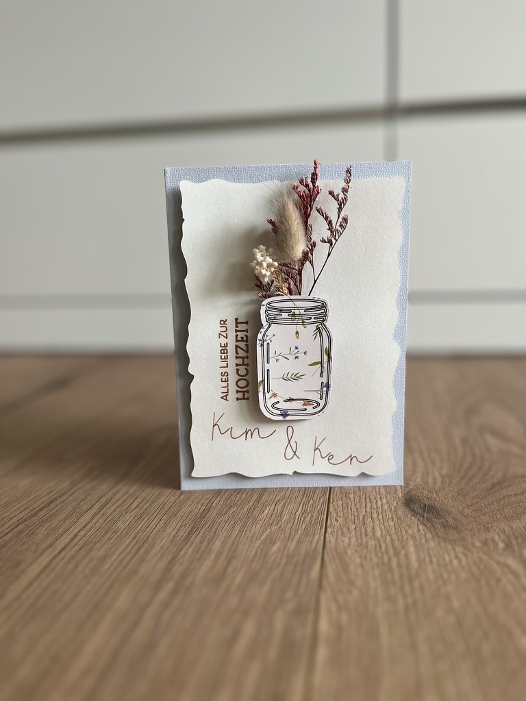 Personalisierte Hochzeitskarte - handgemachte Produkte von Werkraumnliebe Dagny Hilpert