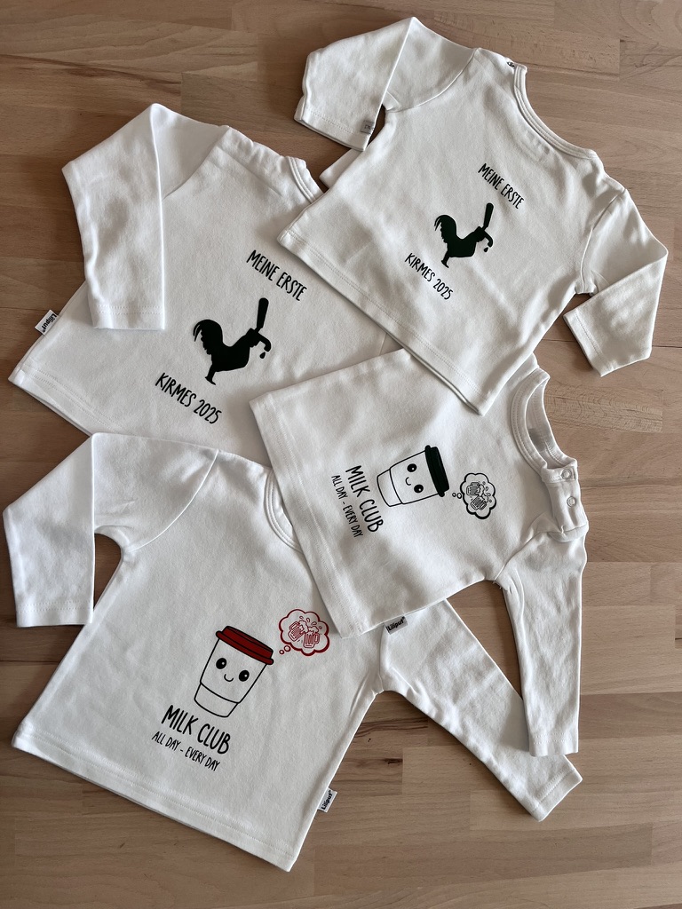 Personalisierte Shirts Babys - handgemachte Produkte von Werkraumnliebe Dagny Hilpert