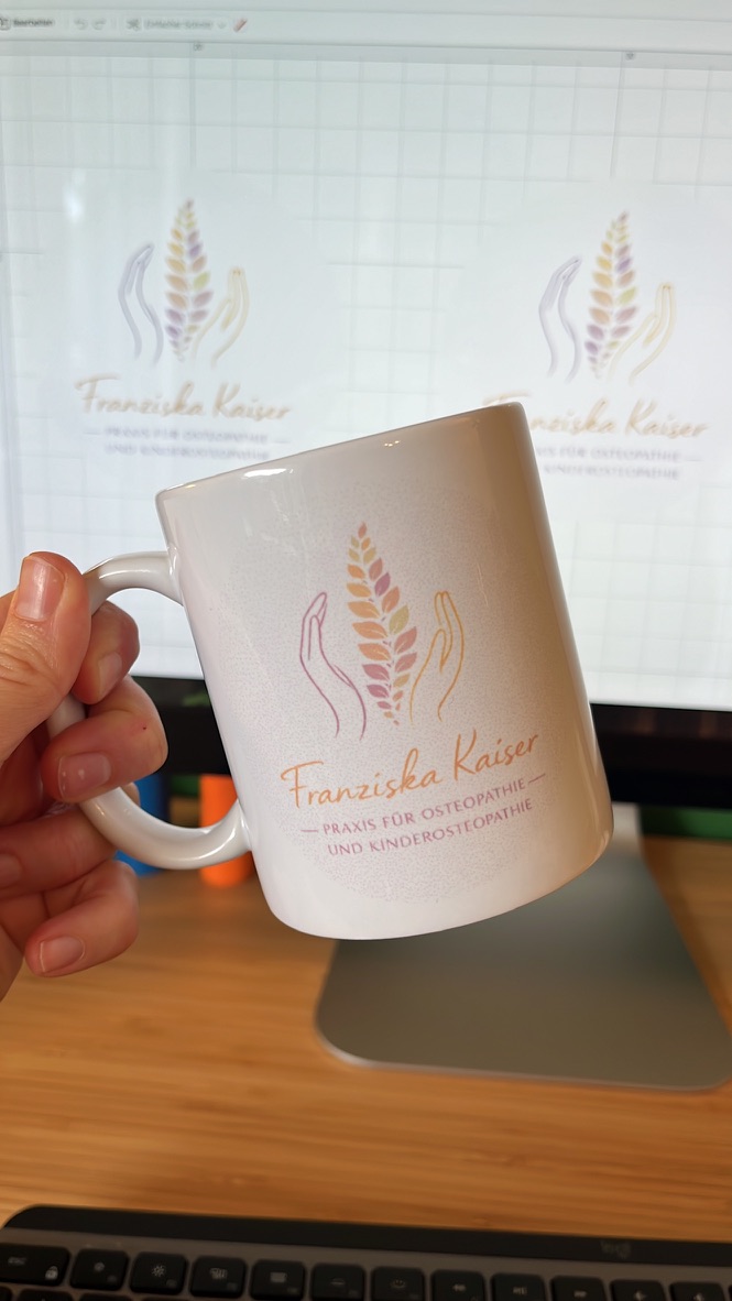 Personalisierte Tasse Logo - handgemachte Produkte von Werkraumnliebe Dagny Hilpert