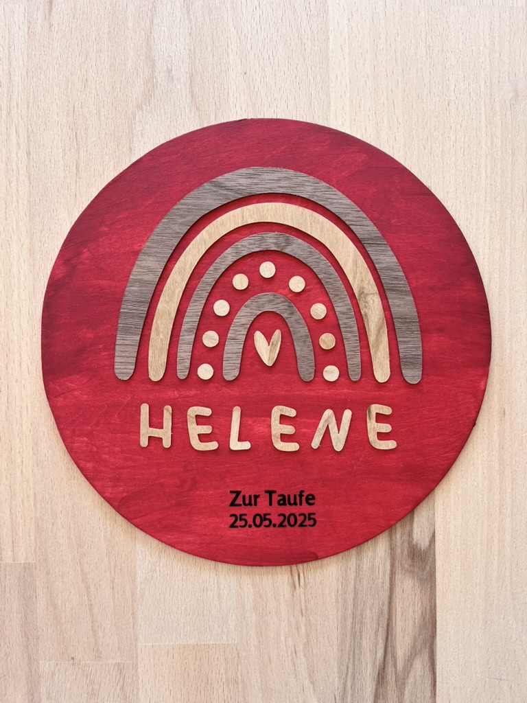 Personalisiertes Türschild zur Taufe - handgemachte Produkte von Werkraumnliebe Dagny Hilpert